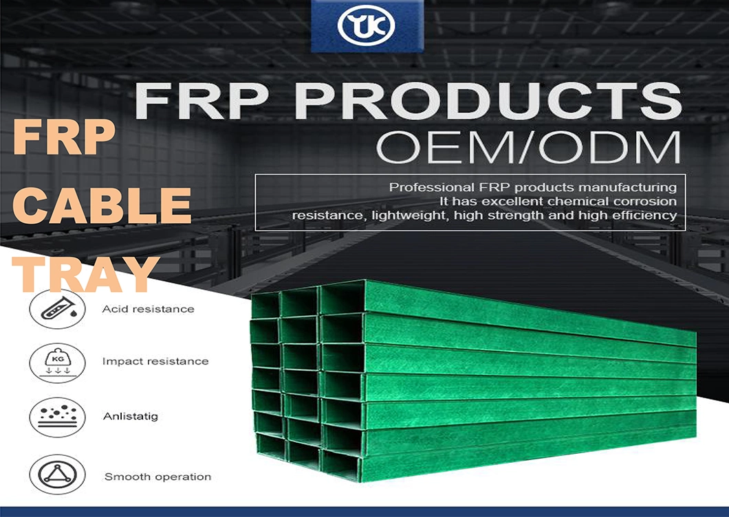 Cost-Effective Solvent Resistant FRP Plastic U Channel Cable Tray