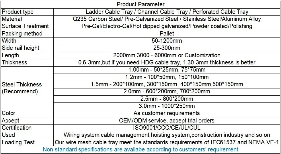 P -Type Alloy Horizontal Bend Cable Channel Tray of Support Syetem