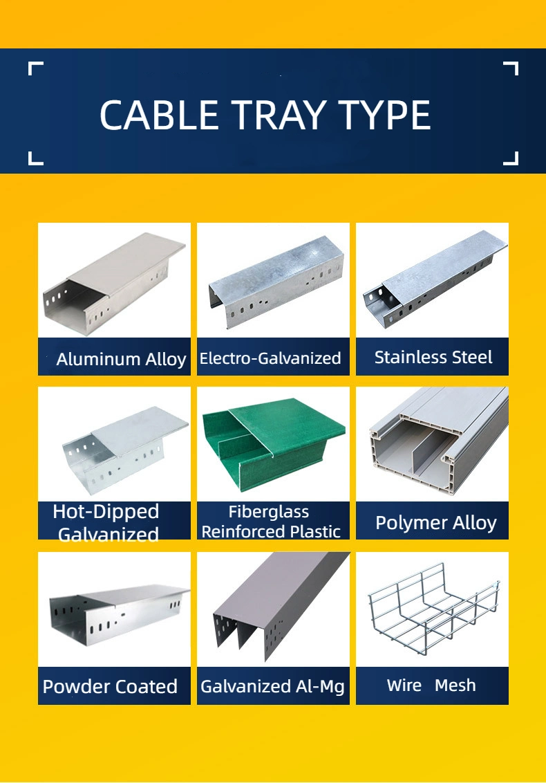 Electro-Galvanized Wire Mesh Cable Tray with Mounting Bracket