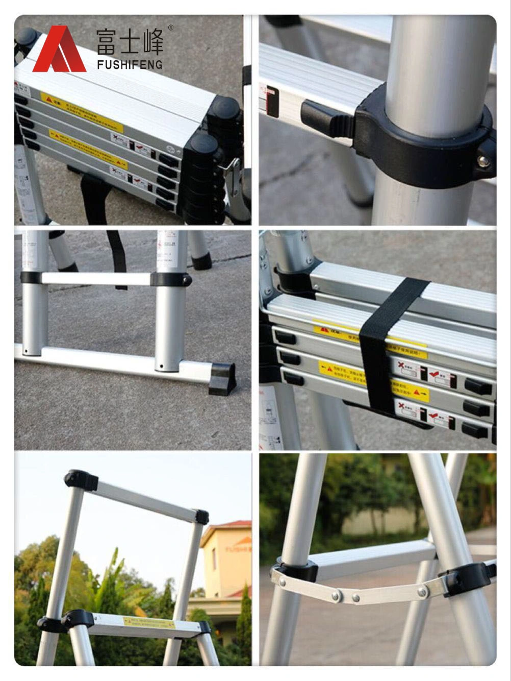 Quality Aluminium Multifunctional Cable Loft Folding Exsenion Ladder